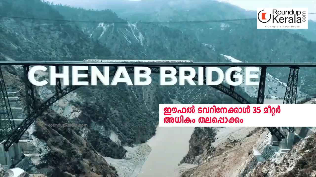 ഏറ്റവും ഉയരം കൂടിയ റെയിവേ ആര്ച്ച് പാലമായി മാറിയ ചെനാബ് യാഥാര്ത്ഥ്യമായി