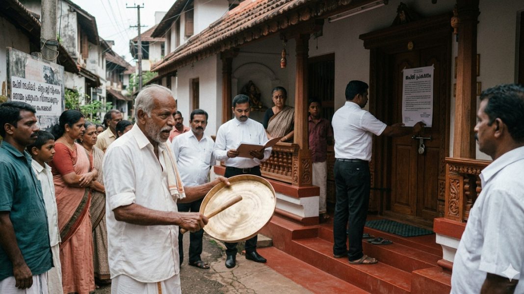 thommam-announcement-plate-beating-proclamation representative image
