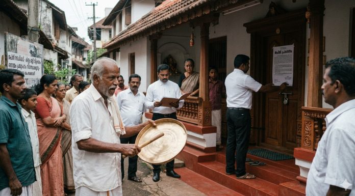 ജപ്തി നടപടികളിലെ ‘തൊമ്മം’ പ്രഖ്യാപനവും ‘കിണ്ണം മുട്ടി വിളംബരവും’ ചരിത്രമായി